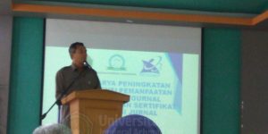Sambutan Rektor UNJANI Yogyakarta di lokakarya peningkatan pemanfaatan database e-journal